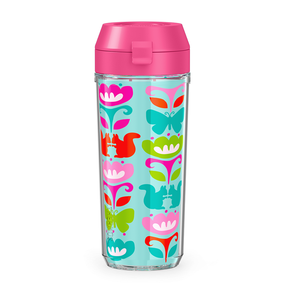 18oz Double Wall Water Bottle Squirrel Rows - Image 2