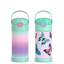 12oz FUNtainer® Water Bottles Mint Ombre & Butterfly Frenzy Bundle