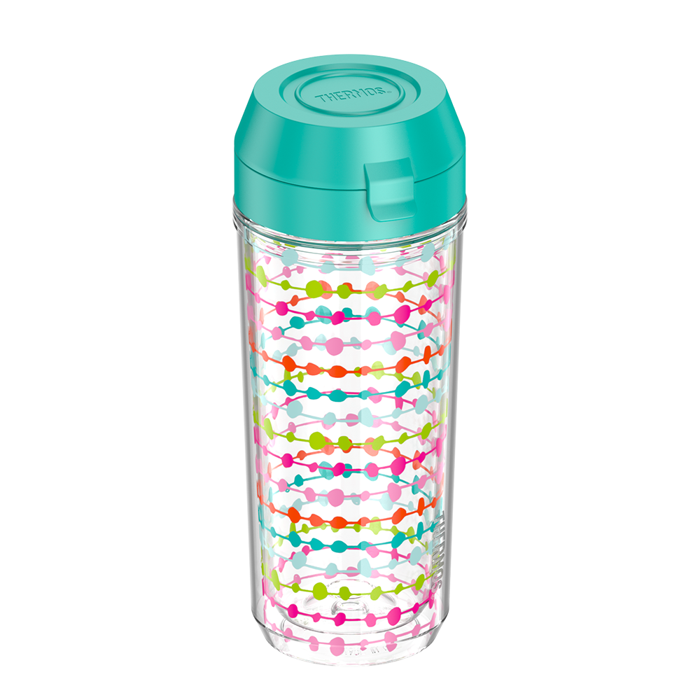 18oz Double Wall Water Bottle Multi Colored Rows - Image 3