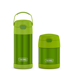 12oz FUNtainer® Water Bottle & 10oz Food Jar Bundle - Lime