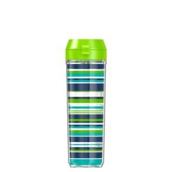 24oz Double Wall Water Bottle Navy Stripes