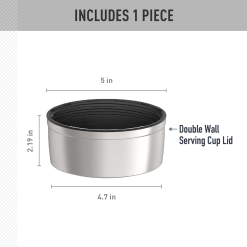 Alternative view of 47oz STAINLESS KING™ FOOD JAR - REPLACEMENT SERVING CUP LID