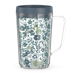 Alternative view of 16oz Double Wall Desk Mug Blue Floral